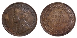 Canada, 1918 One Cent, GF