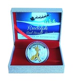 Kiribati, 2013 Five-Dollars $5 'Rudolph the Red-Nosed Reindeer' Silver Proof with Gold highlight
