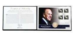 Guernsey 2016 Prince Philip 95th Birthday £5 Silver proof crown in a Westminster luxurious Folder, FDC