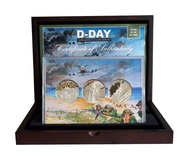 Guernsey, 70th Anniversary of the Normandy Landings 2014 Silver 3-Coin Proof Set, FDC