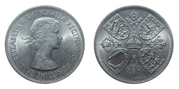 UK, 1960 5 Shilling Crown, Cupro-nickel, aUNC