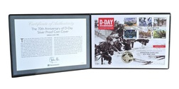 Jersey 2014 The 70th Anniversary of D-Day £5 Silver Proof Coin Cover, in Westminster luxurious Folder, FDC