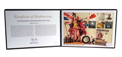 2014 UK Coin £20 Outbreak of WWI Coin Commemorative Cover, UNC in Westminster luxurious Folder, FDC