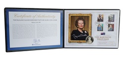 Falkland Islands 2013 - Baroness Thatcher, LG. OM. PC. FRS - Proof Sterling Silver Coin, in Westminster luxurious Folder, FDC