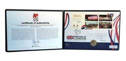 2012-2016 London to Rio Olympic 'Handover'£2 Sterling Silver Proof Coin, in Westminster luxurious Folder, FDC