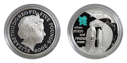 A Celebration of Britain, UK £5 Issued by the Royal Mint, Silver Proof Coin 'THE MIND SERIES' — 'STONEHENGE' FDC