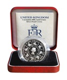 1993 Five Pounds Silver Proof Rev: 'Coronation 40th anniversary' Boxed & Royal mint Certificate FDC