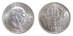 Austria, 1915 silver Corona, GEF