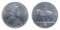 2002 Queen Elizabeth II Golden Jubilee Five Pound Crown Coin, aUNC