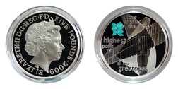 2009 British £5 Crown - Best of Britain - 'Angel of The North' Silver Proof in Capsule, FDC
