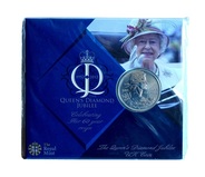 The Queen's Diamond Jubilee £5 Commemorative 2012 Coin in descriptive  Sealed Royal Mint Folder