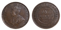 Australia, 1911 Penny, VF