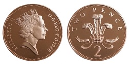 Decimal 1988 Two Pence, Proof FDC