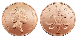 Decimal 1994 Two Pence Coin, ex Set Choice BU