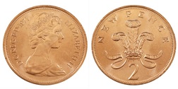 Decimal 1971 Two Pence Coin, UNC