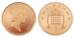 Decimal 1985 One Pence, Proof FDC