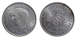1945 Florin Mint Lustre, rev dark patch, otherwise GVF 11604