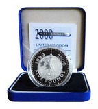 1999 Five Pounds "Millennium" Silver Proof, Boxed & Certificate FDC