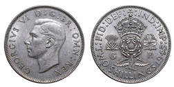 1945 Florin, obverse cut on cheek otherwise VF 20851