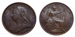 1900 Farthing, Mint toned, GVF+ 8884