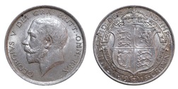 1915 George V Silver Half crown, Mint Lustre GVF 37029