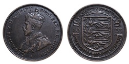 1923 Jersey, One Twelfth Shilling, GVF 75740