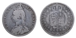 Victoria Silver 1889 Half crown, Fine 73132
