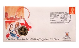 1989 BU £2 Coin - Celebrating Tercentenary of the Bill of Rights