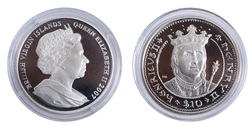 British Virgin Islands, 10 Dollars 'King Henry II' 2007 Silver Proof in Capsule