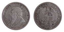 1895 South Africa Silver 2 1/2 Shillings, GF 35231