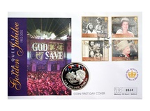 Falkland Islands, 2002 50p 'commemorating the Queen's Golden Jubilee' coin cover, UNC
