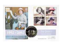 Falkland Islands, 2002 50p 'The Queen's Golden Jubilee' First Day Cover by Mercury, UNC 76319