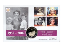 Falkland Islands, 2002 50 Pence 'Queen's Golden Jubilee' First Day Cover, UNC 76320