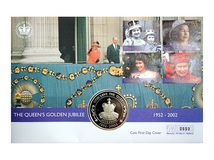St. Helena 2002 50 Pence 'Queen's Golden Jubilee' First Day Cover, by Mercury 76325