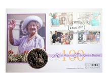 St. Helena, 2000 50 Pence 'The Queen Mother 100th Birthday' First Day Cover by Mercury, UNC 76329