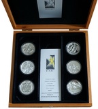 The 2000 UK EMC Abduction of Europa Myth 6 Silver Medal Set