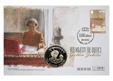 Falkland Islands, 2002 50 Pence 'Queen's Golden Jubilee' First day cover by Mercury. 76339