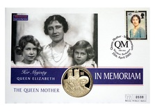 Falkland Islands, 2002 50 Pence 'Queen Mother Memorial' First day cover by Mercury, UNC 76340