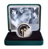 2006 Her Majesty Queen Elizabeth II Eightieth Birthday Silver Piedfort £5 Crown, FDC