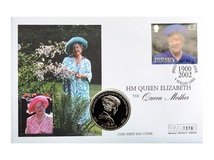 Jersey 2002 5 Pounds 'commemorates the Life of H.M The Queen Mother'  First day cover by Mercury, UNC