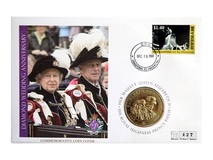 Cook Islands, 2008 One Dollar H.M. Queen Elizabeth II Diamond Wedding Anniversary' Mercury First Day Coin Cover