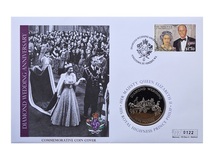 Alderney, 2007 5 Pounds H.M. Queen Elizabeth II Diamond Wedding Anniversary' Mercury First Day Coin Cover 0122