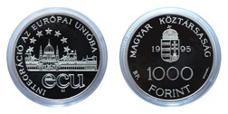 Hungary, 1995 One Thousand Forint Silver Proof Coin in capsule FDC
