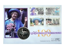 Ascension Island, 1995 50 pence 'Queen Elizabeth The Queen Mother's Century 1900 - 2000 First Day Coin Cover, by Mercury