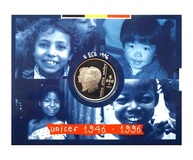 Belgium, 1996 5 ECU-UNICEF 50TH Anniversary of UNICEF Silver Proof in Mint Folder