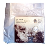 2009 Charles Darwin Brilliant Uncirculated £2 Coin Royal Mint Sealed Folder