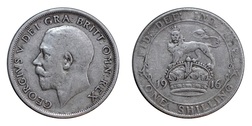 80001 Silver One Shilling 1916, Fine