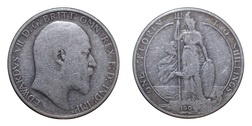 72651 Edward VII Florin (0.952) Sterling Silver, well worn 1904 ?