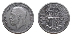 27999 George V Silver 1935 Half crown, GF