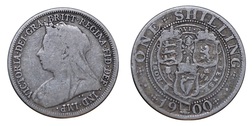 80021 Silver One shilling 1900, Fine